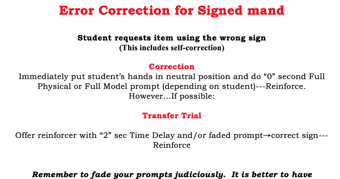 Sign Mand Correction