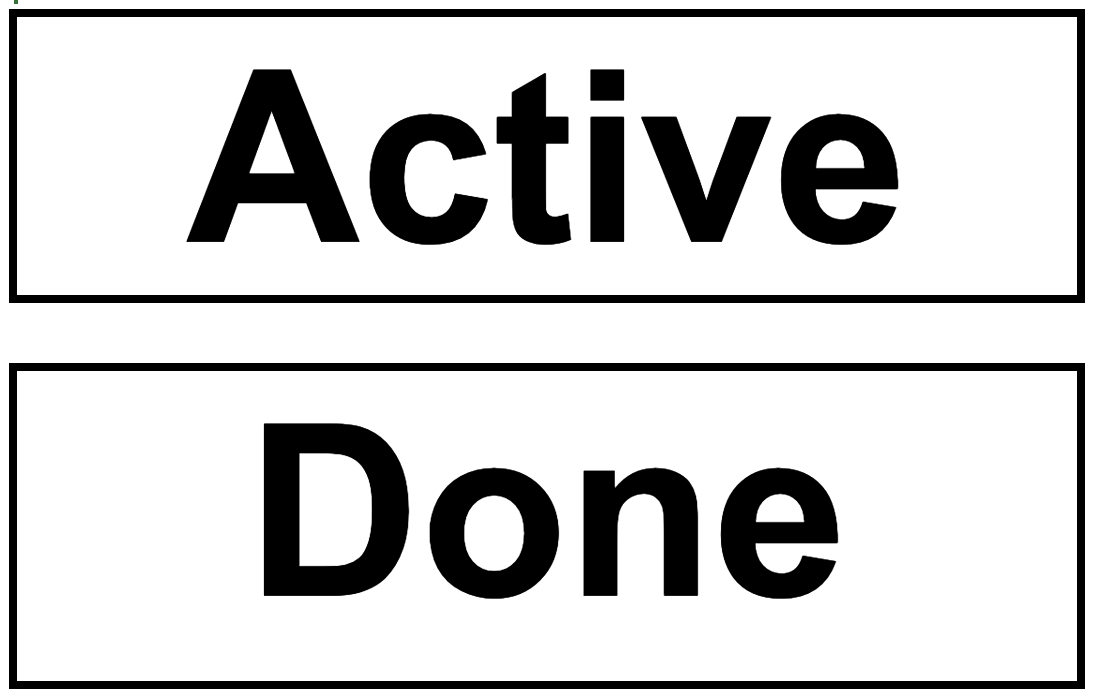 Active Done Labels