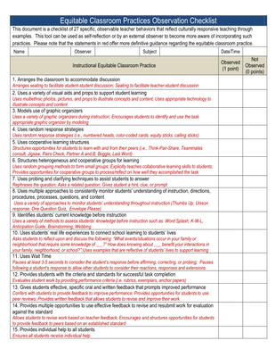 preview image of Equitable_Class_Practices_Observation_Checklist.pdf for Equitable Classroom Practices Observation Checklist