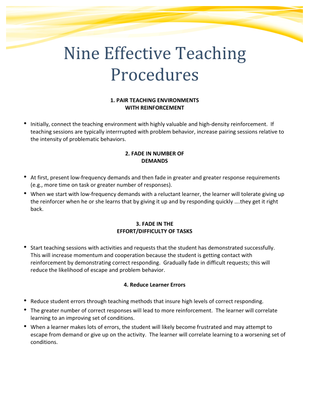 preview image of Nine_Effective_Teaching_Procedures.pdf for Nine Effective Teaching Procedures