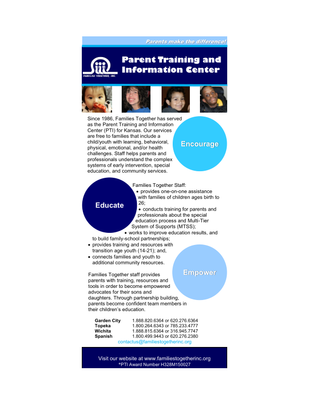 preview image of PTI_Parent_Training_Center.pdf for Parent Training Center Flyer