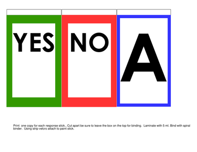 preview image of 4.Yes_No_SI_R.pdf for Response Sticks