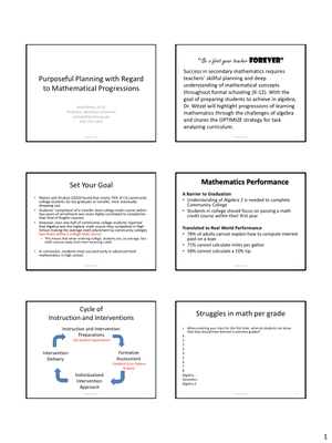 preview image of Progressions.pdf for Purposeful Planning with Regard to Mathematical Progression