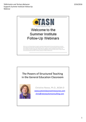 preview image of Handouts.pdf for Handout-The Power of Structured Teaching in the General Education Setting