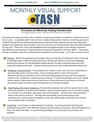 preview image of February_Visual_Support.pdf for Teacher Resources: February Visual Support:  Procedures for Effectively Training Paraeducators