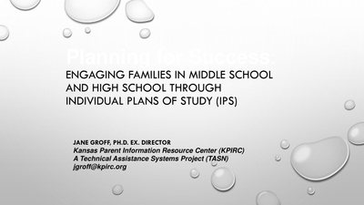 preview image of IPS.pdf for Engaging Families in Middle and High School Using the Individual Plan of Study