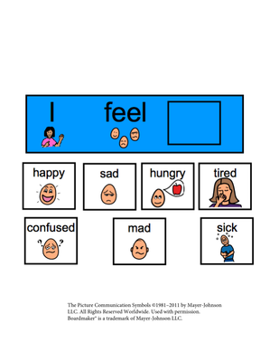 preview image of I_Feel_Board_2__2_.pdf for Communication: I Feel Communication Board