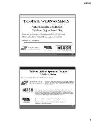 preview image of TS_Teaching_Object_Based_Play.pdf for PowerPoint and Learner Objectives 