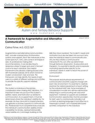 preview image of kisn-newsletterD76FBF25F1.pdf for TASN ATBS March 2014 Newsletter: A Framework for Augmentative and Alternative Communication