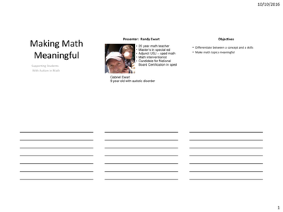 preview image of Handout___Learner_Objectives_ASD___Numeracy_Part_2_Making_Math_Meaningful.pdf for Handout & Learner Objectives: ASD & Numeracy Part 2 - Making Math Meaningful