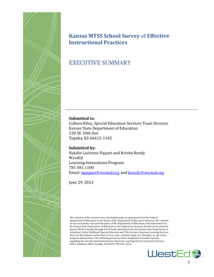 preview image of 2012.06_KS_MTSS_Evaluation_Survey_Summary_2012.pdf for MTSS Evaluation Survey Executive Summary (June 2012)