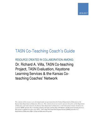 preview image of coaches_guide_nov_2016.pdf for TASN Co-teaching Coaches' Guide