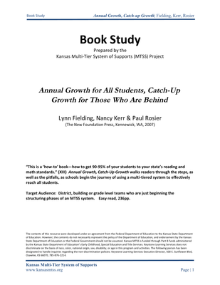 preview image of Annual_Growth_revised.pdf for Annual Growth for All Students, Catch -Up Growth for Those Who Are Behind  Book Study