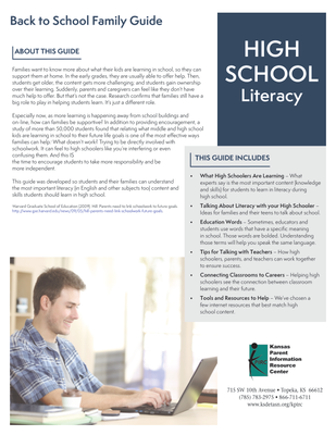 preview image of Family_Guide_HS_Lit_lp.pdf for Back to School Family Guide - High School Literacy